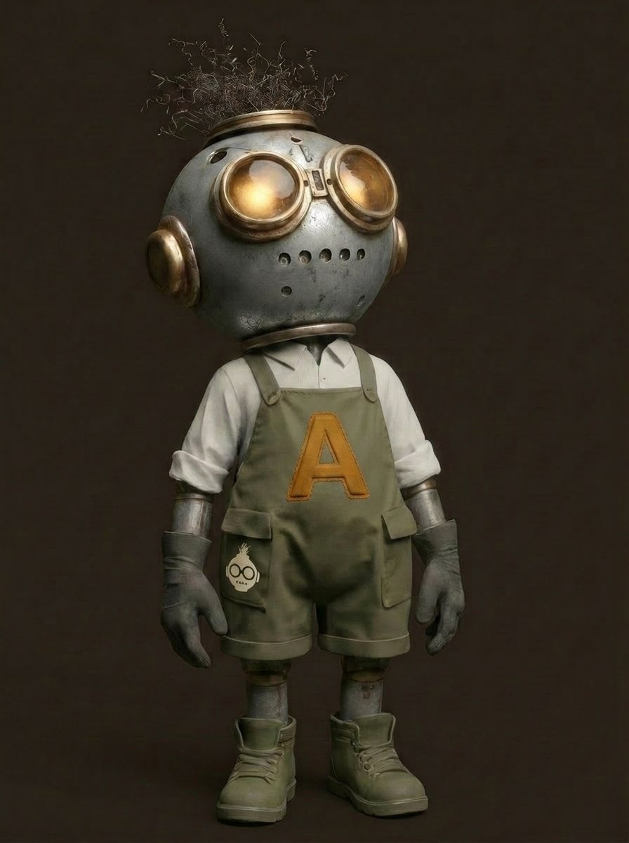 Clothing canon: amber A on the bib, head logo on the pocket